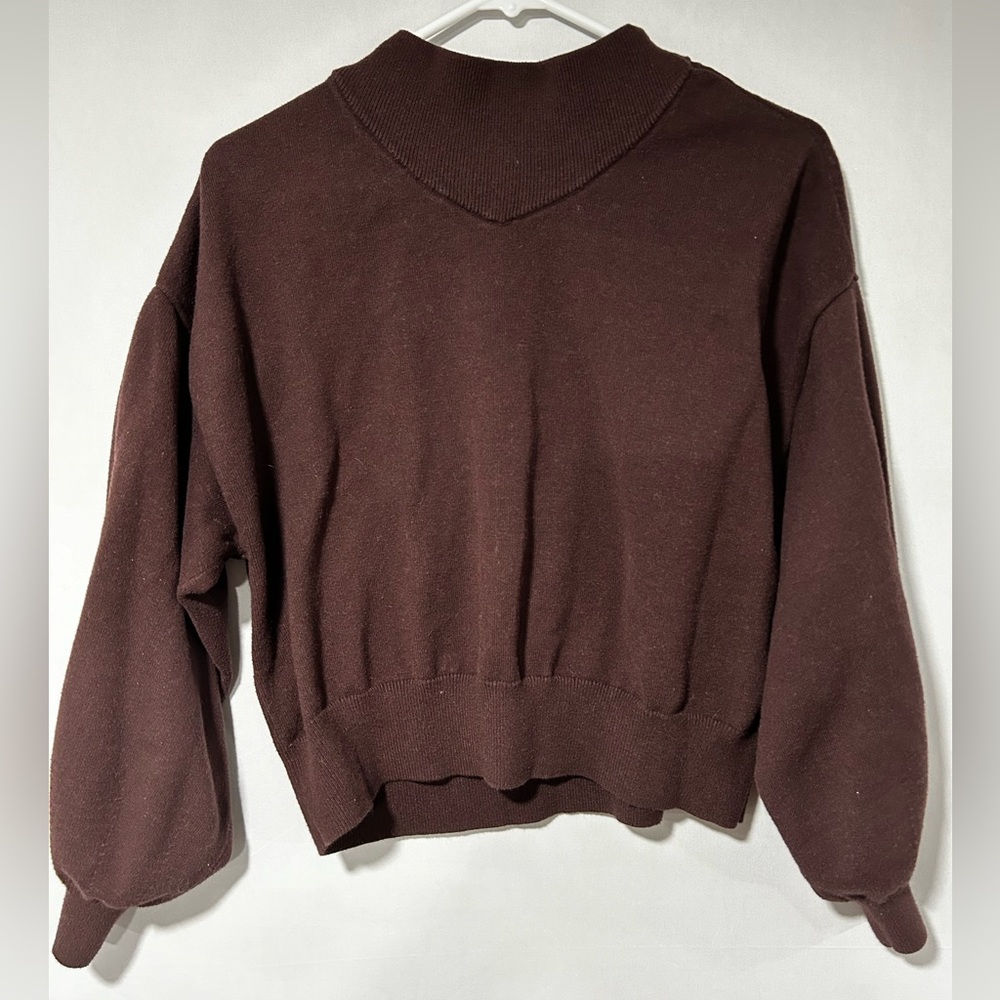 Calia cropped brown sweater